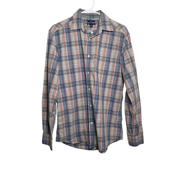 Gap Shirt Men's Medium Plaid Classic Fit Long Sleeve Colorful Shirt Collared - Picture 1 of 9